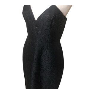 NWT J. Crew Black Floral Jacquard Silk-Blend Party Dress Size 4